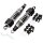 Adjustable chrome/black shock absorber pair for Kawasaki Z 650 B # 1977-1980