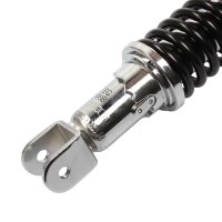Adjustable chrome/black shock absorber pair for Yamaha RD 125 200 # 1975