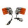 Mini indicatore di direzione per moto corto in alluminio cromato UNIVERSALE 12V 23W