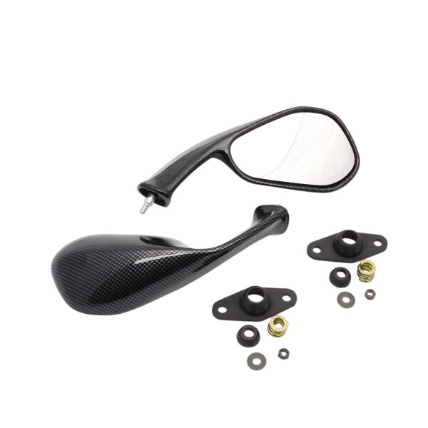 2x Espejo Retrovisor Carbon Look para Aprilia RS 50 125 250 Extrema / Replica