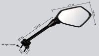 Spiegel-Set f&uuml;r Kawasaki ER 6 F ABS Z 1000 H SX ABS...