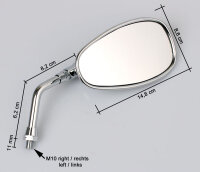 Spiegel-Set f&uuml;r Yamaha XVS 650 1100 Dragstar XVZ...