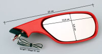 Spiegel-Set rot mit LED-Blinker f&uuml;r Ducati 996 998...