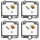 4x Kit de r&eacute;paration de carburateur CAB-Y51 pour Yamaha XJR 1200 # XJR 1300