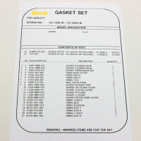 Set completo di guarnizioni motore per Honda XR 650 R...