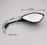 Spiegel Paar schwarz f&uuml;r Kawasaki KLE 300 Z 800 900...