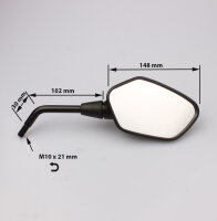 Spiegel Paar schwarz f&uuml;r Honda CRF 450 1000 GL 1000...