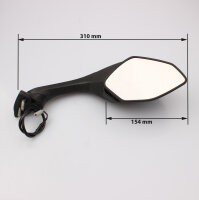 Spiegel Paar schwarz mit Blinker f&uuml;r Yamaha YZF-R1...