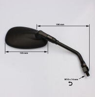 Coppia di specchi neri per Yamaha XSR 700 # 2016-2021  B34-F6290-00 B34-F6280-00