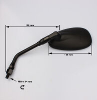 Coppia di specchi neri per Yamaha XSR 700 # 2016-2021  B34-F6290-00 B34-F6280-00