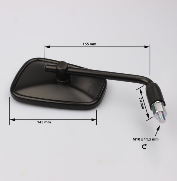 Paire de r&eacute;troviseurs noirs pour Kawasaki Vulcan 650 S # 2015-2022