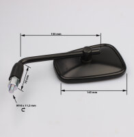 Paire de r&eacute;troviseurs noirs pour Kawasaki Vulcan 650 S # 2015-2022