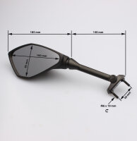 Spiegel Paar schwarz f&uuml;r Kawasaki ER-6F 650 E /F #...