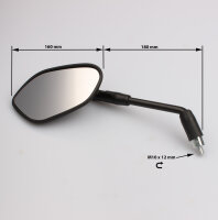 Coppia di specchi neri per Suzuki GSX-S 1000 SV 650 # 56500-08J11 56600-08J11