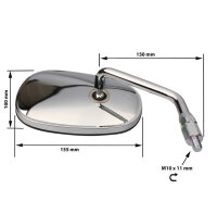 Mirror Right for Kawasaki VN 900 B / VN 900 C  