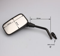 Coppia di specchi neri per Kawasaki Z 750 J # Z 1000 A # 2003-2006
