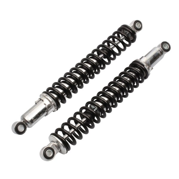 Adjustable chrome/black shock absorber pair for Honda XL 125 185 S # 1979