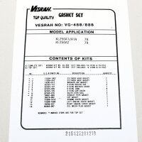 Set completo di guarnizioni motore per Kawasaki KL 250 A...
