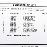 Engine gasket set complete for Kawasaki KL 250 A (KL250A) 78-79