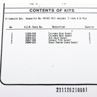 Engine gasket set complete for Kawasaki H1 500 (KAF/H1F) 69-75