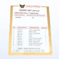 Engine gasket set complete for Kawasaki KX 80 W (KX080W)...