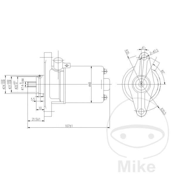 Starter completo per Kymco Agility Filly Like People Sento Super 8 Yager 50
