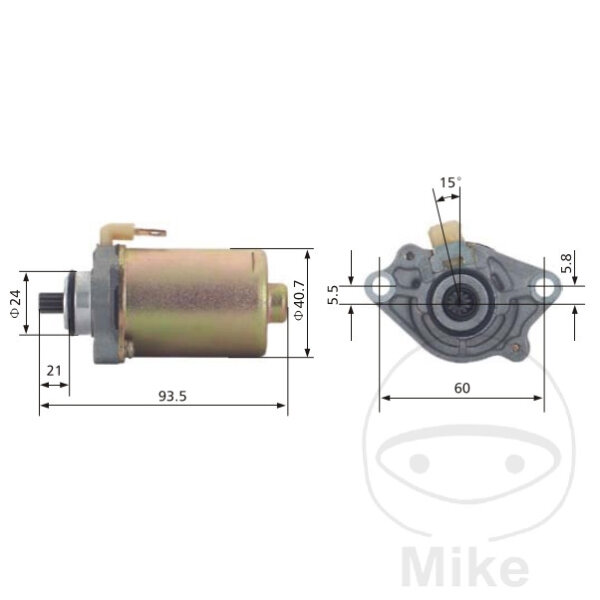 Starter complete for Aprilia Compay Mojito Sportcity SR 50
