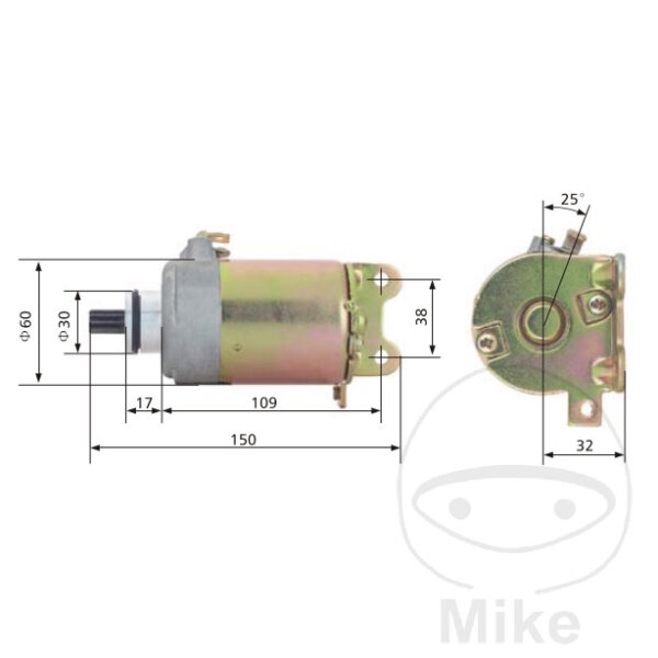 Starter completo per Aprilia Leonardo 125 150 BMW C1 125 200 Italjet Torpedo 125