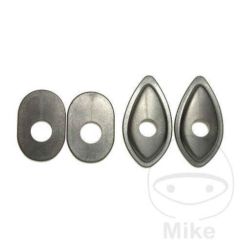 Set di piastre adattatore per indicatori di direzione nero per Honda CB CBR VTR
