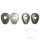Turn signal mounting adapter plate set black for Suzuki GSX-R SV TL