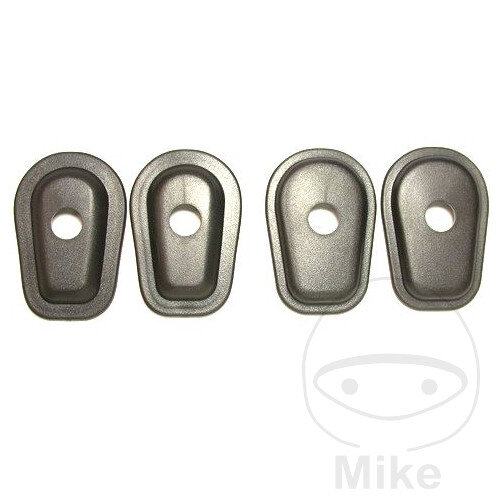 Turn signal mounting adapter plate set black for Yamaha FJR FZS YZF 