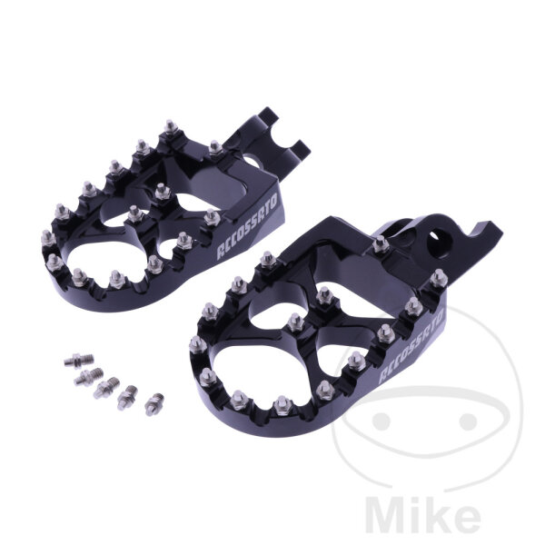 Set di poggiapiedi nero Motocross per Honda CR 125 250 CRF 150 250 450 