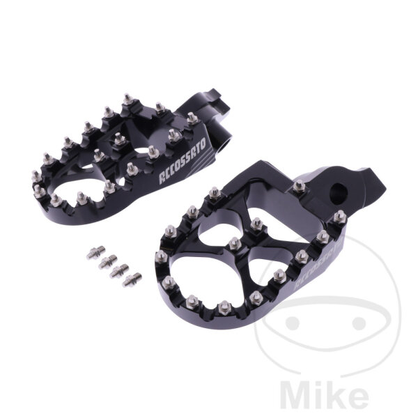 Juego de reposapi&eacute;s negro Motocross para BMW F 650 650 F 700 800 F 800 800 R 1200 GS