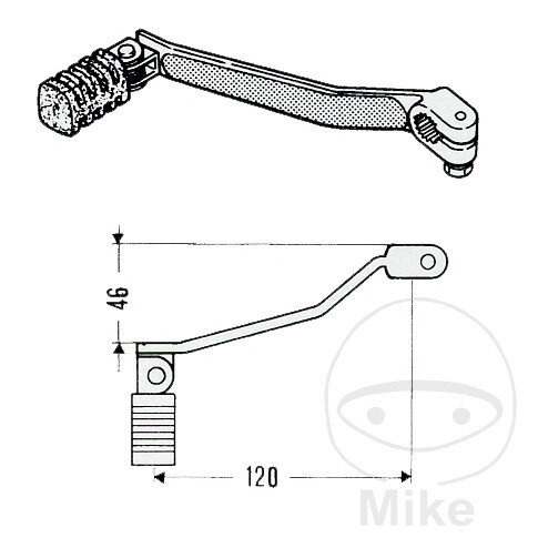 Gearshift lever Gearshift pedal for Yamaha XT XV 500 600 # 1976-1990