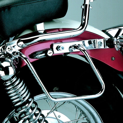 Coppia di staffe per borse posteriori cromate per Yamaha XV 535 Virago # 1988-1998
