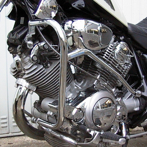 Protection guard set front chrome for Yamaha XV 750 92-97 # XV 1100 89-99 
