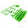 Radiator fins protection set green 05 for Kawasaki KX-F 450 # 2016-2019
