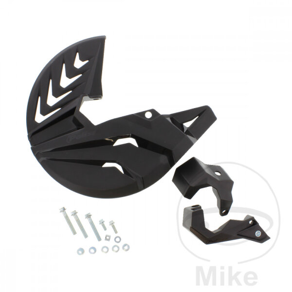 Bremsscheibe Gabel Schutz unten schwarz f&uuml;r Yamaha YZ 125 250 YZ-F 250 450 # 08-22