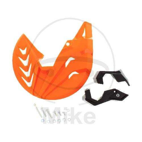 Brake disc fork protection bottom orange black for Husaberg Husqvarna KTM Sherco