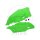 Side panel set green for Kawasaki KX 125 250 # 2003-2008