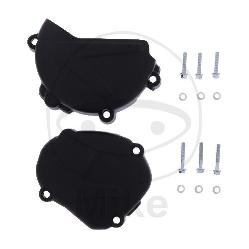 Clutch ignition cover protection set black for Yamaha YZ 125 # 2008-2020