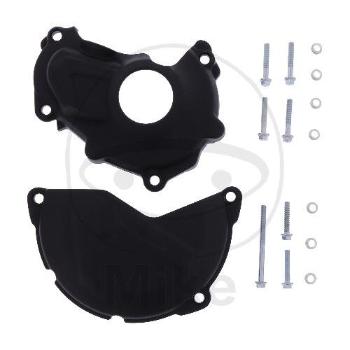Clutch ignition cover protection set black for Yamaha YZ-F 450 # 2014-2017