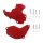 Clutch ignition cover protection set red for Honda CRF 450 R # 2010-2016