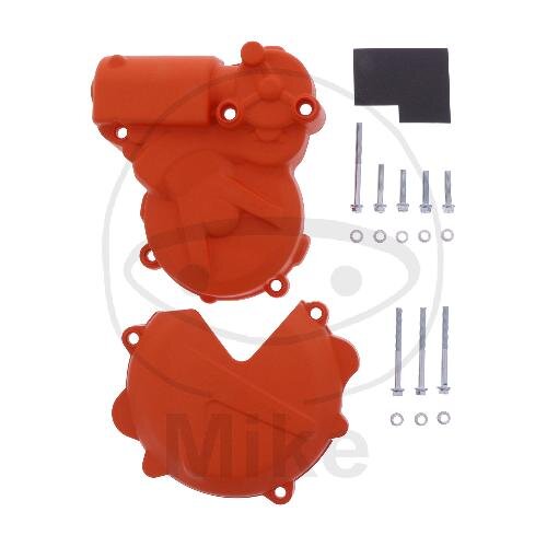 Clutch ignition cover protection set orange for KTM EXC 250 300 # 2013-2016