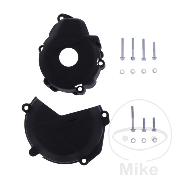 Embrayage Couvercle dallumage Kit de protection noir pour Husqvarna FE KTM EXC-F 250 350