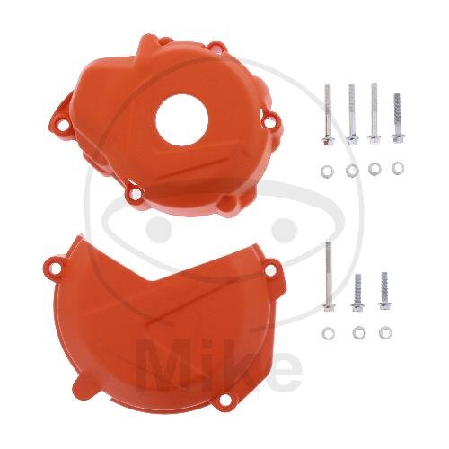 Clutch ignition cover protection set orange for Husqvarna FE KTM EXC-F 250 350