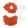 Clutch ignition cover protection set orange for Husqvarna FE KTM EXC-F 250 350
