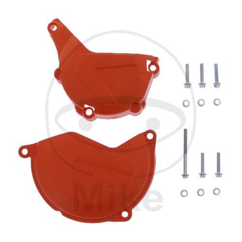 Clutch ignition cover protection set orange for Husqvarna FE 450 501 KTM EXC 450 500