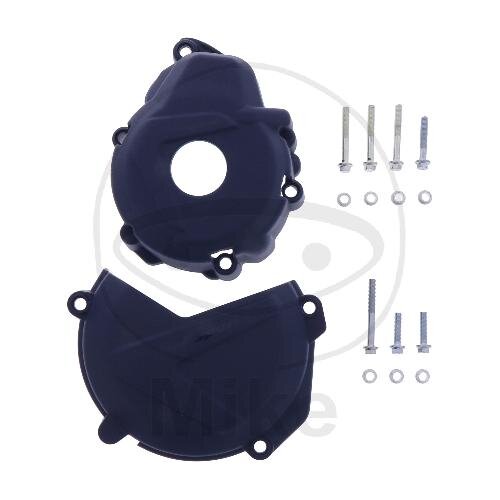 Clutch ignition cover protection set blue for Husqvarna FE 250 350 # 2017-2018