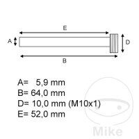 Set di perni scorrevoli Blocco freno per Honda Kawasaki...